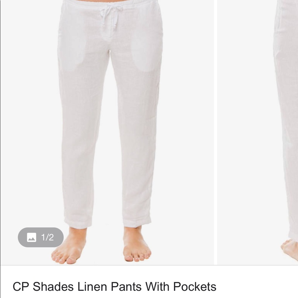 CP shades white linen pants NWT
